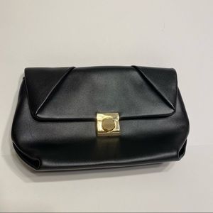 NWOT Womens Black Gold Clutch Purse Bag Evening